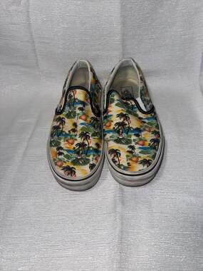 Vans Classic Slip-On Aloha Hula Girl Tropical Print Sneakers